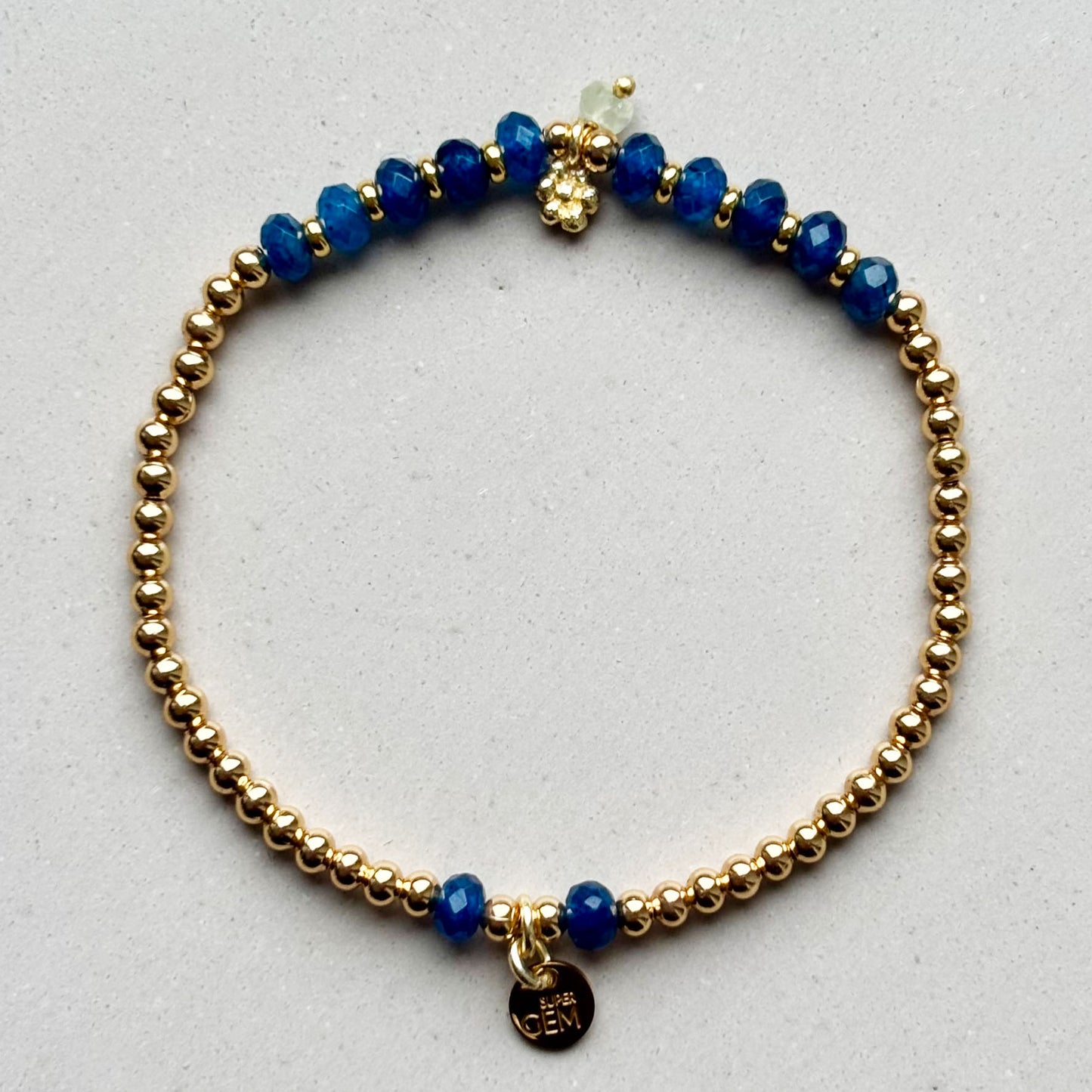 GOLDEN DOTS CHARM DARK BLUE