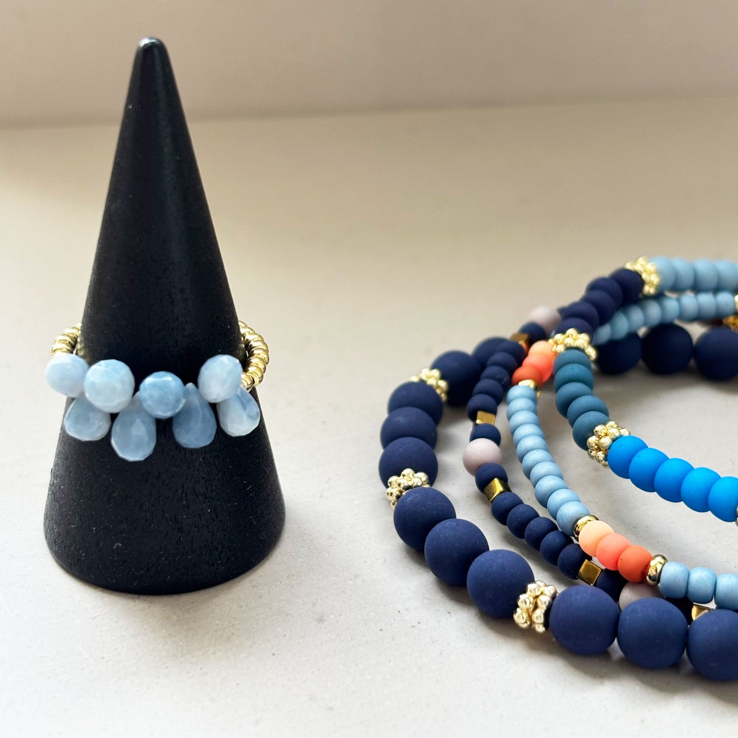 Ring Drops Light Blue