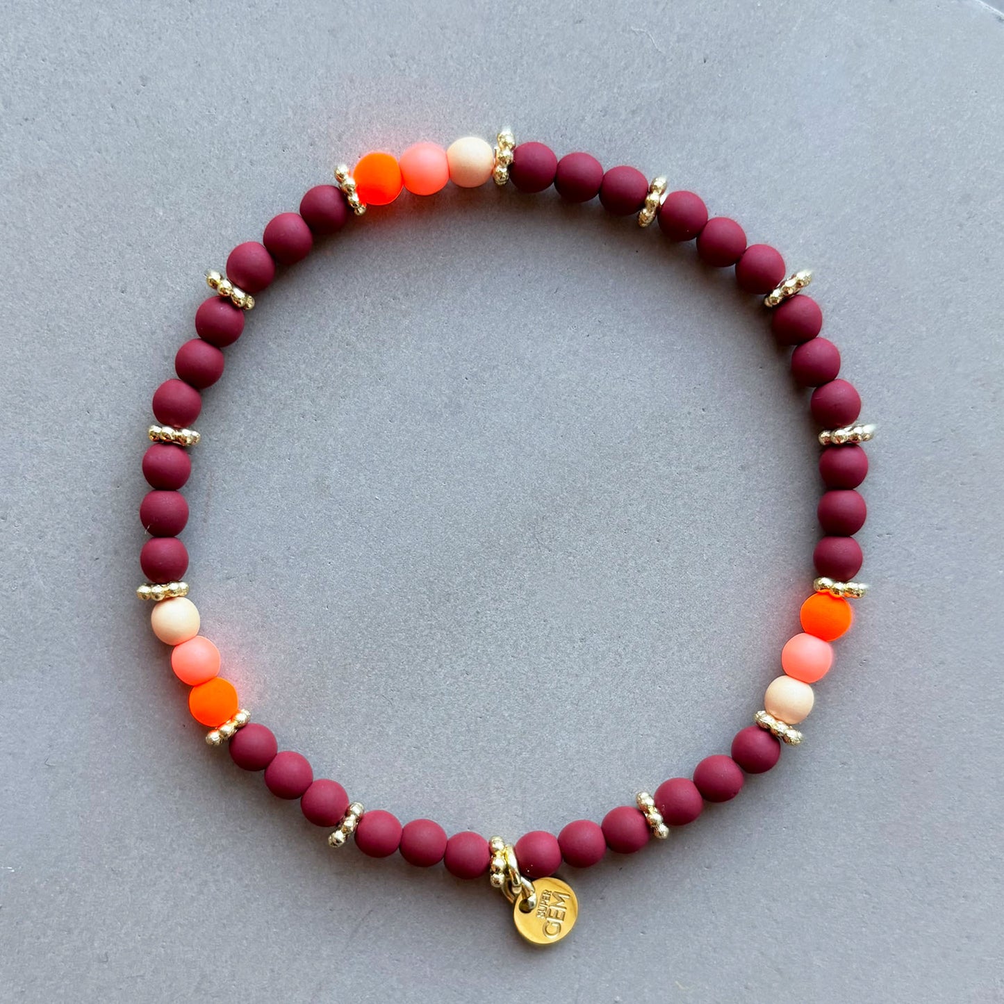 MINI HAPPY MAROON ORANGE