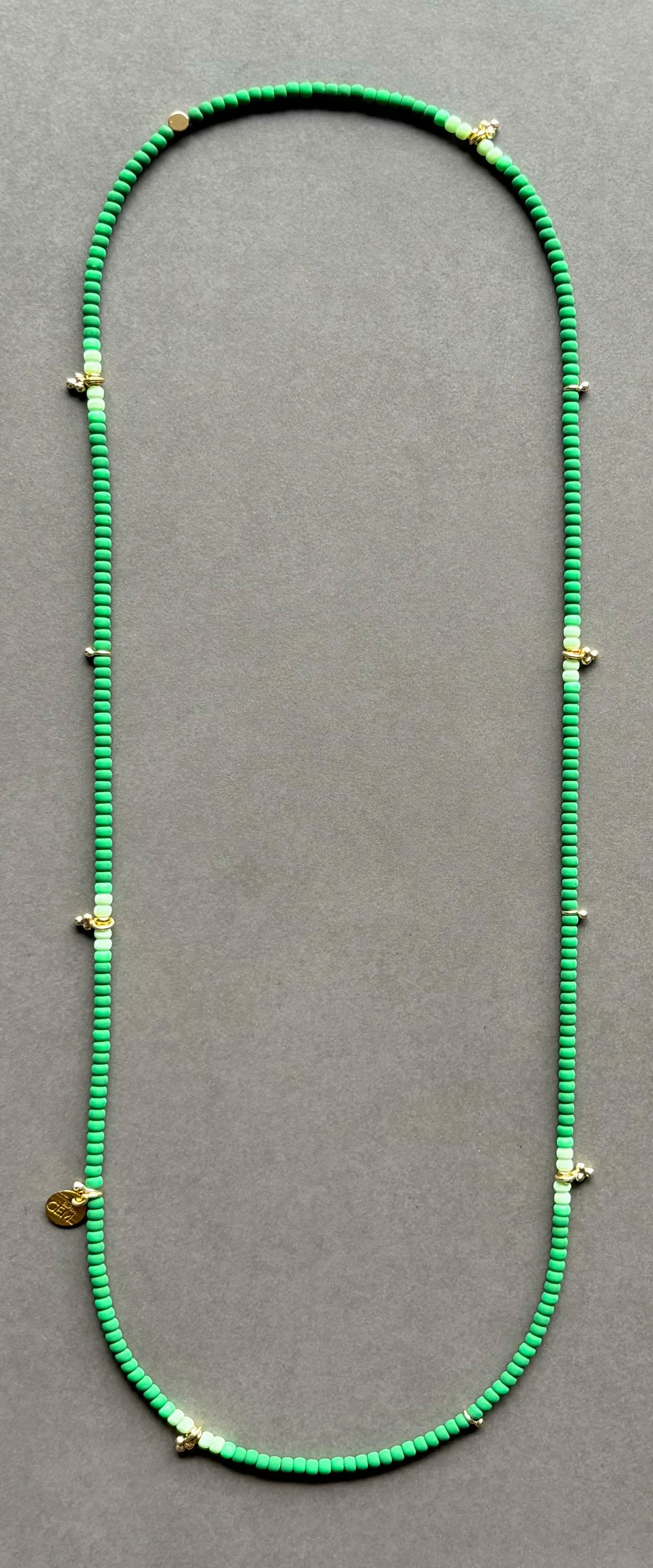 NECKLACE NEW GREEN 70CM