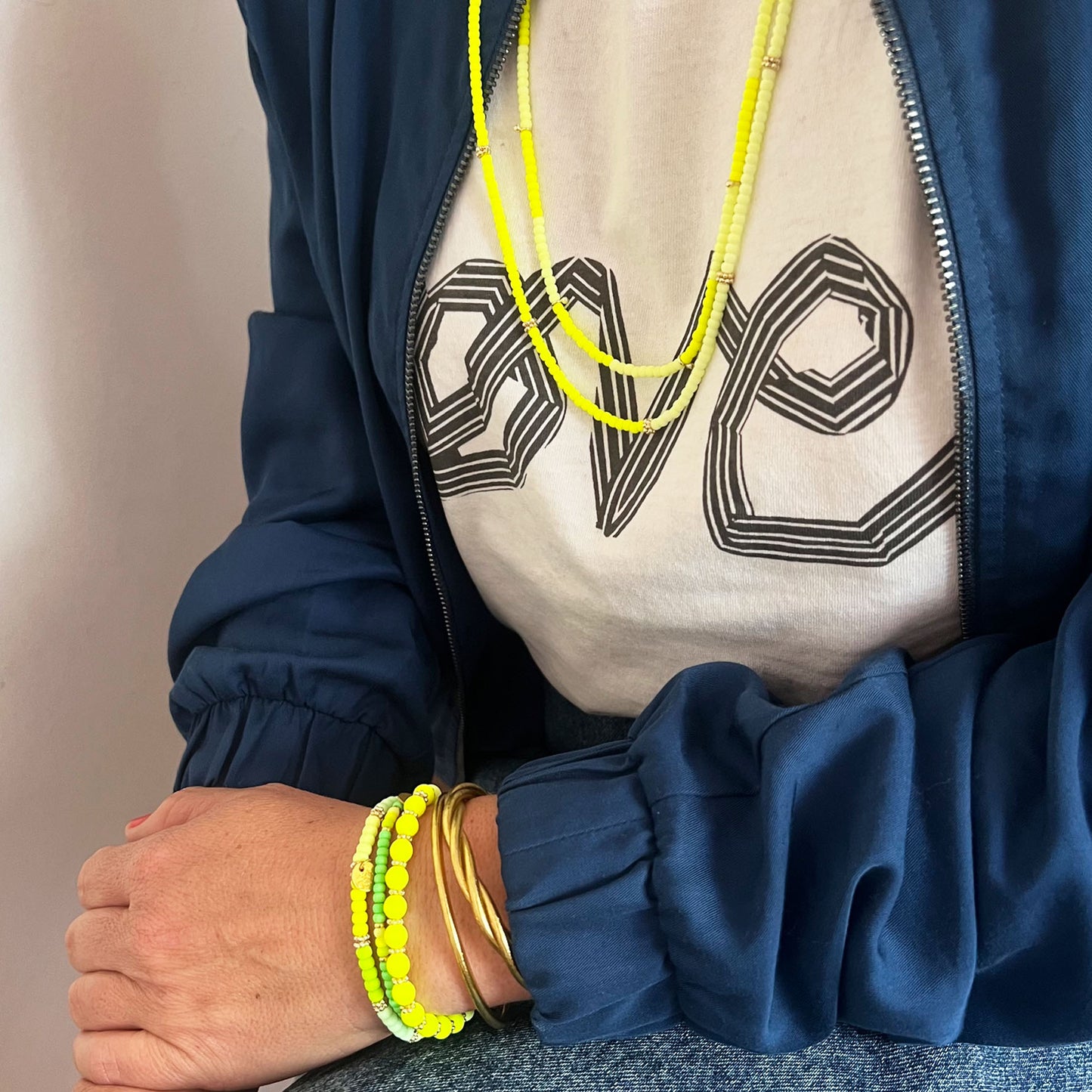 NECKLACE STRIPE YELLOW