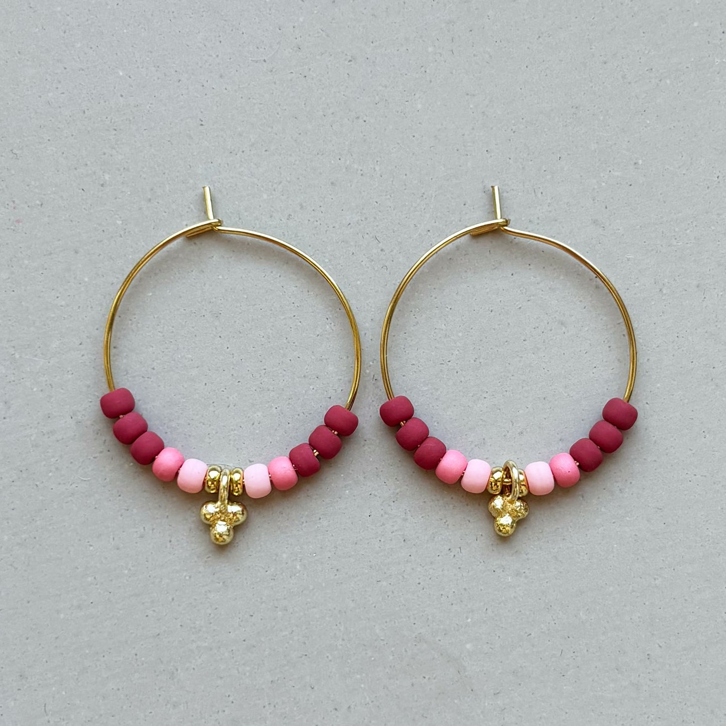 EARRINGS PURPLE WINE