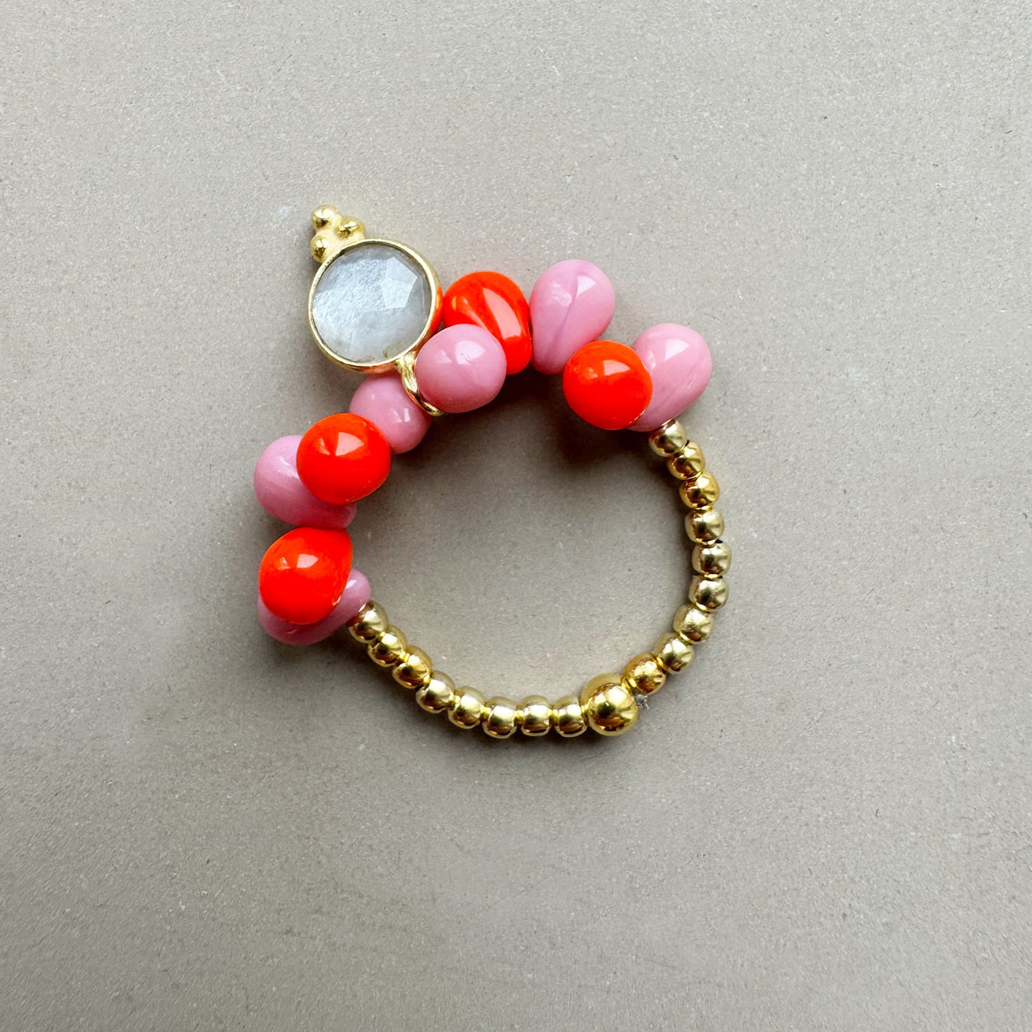 Ring Drops Pink Orange