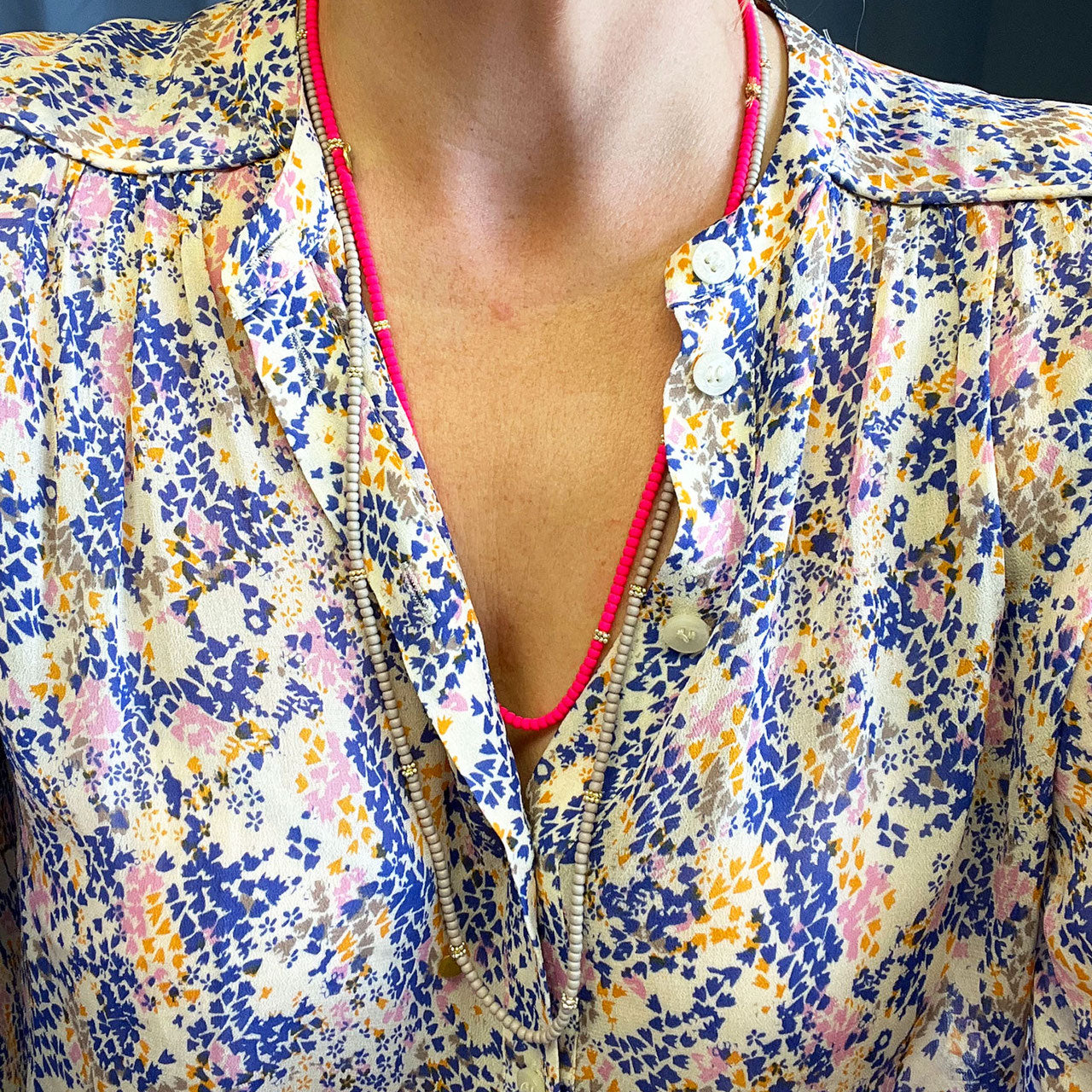 NECKLACE SAGE 80CM