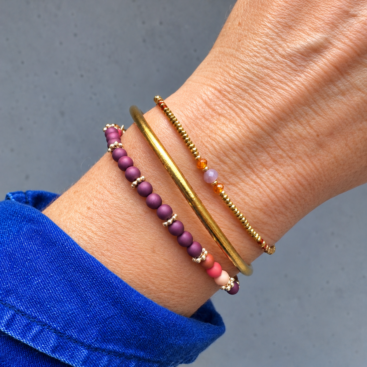 Fadenarmband Amber