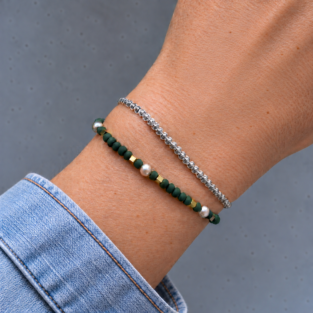 Fadenarmband Silber