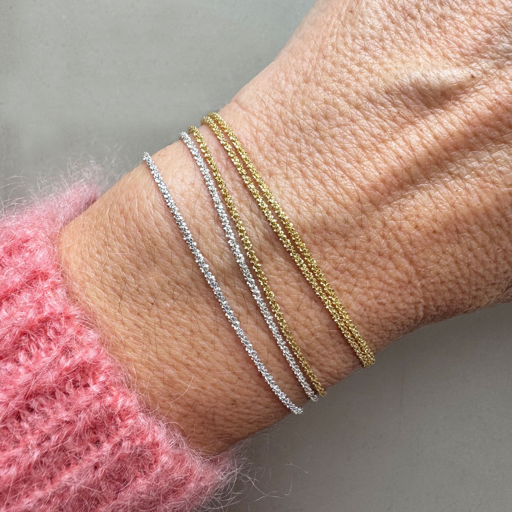 Fine glitter bracelet silver - Main Image