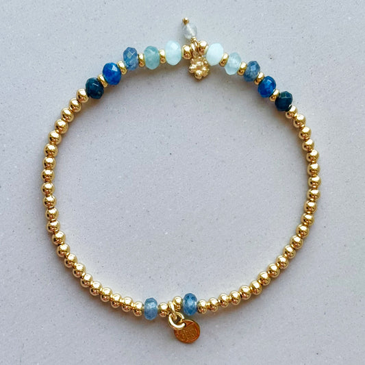 GOLDEN DOTS CHARM LIGHT BLUE