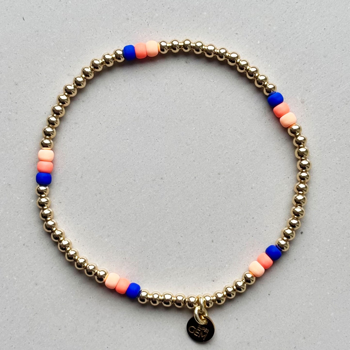 GOLDEN DOTS BLUE FLAMINGO