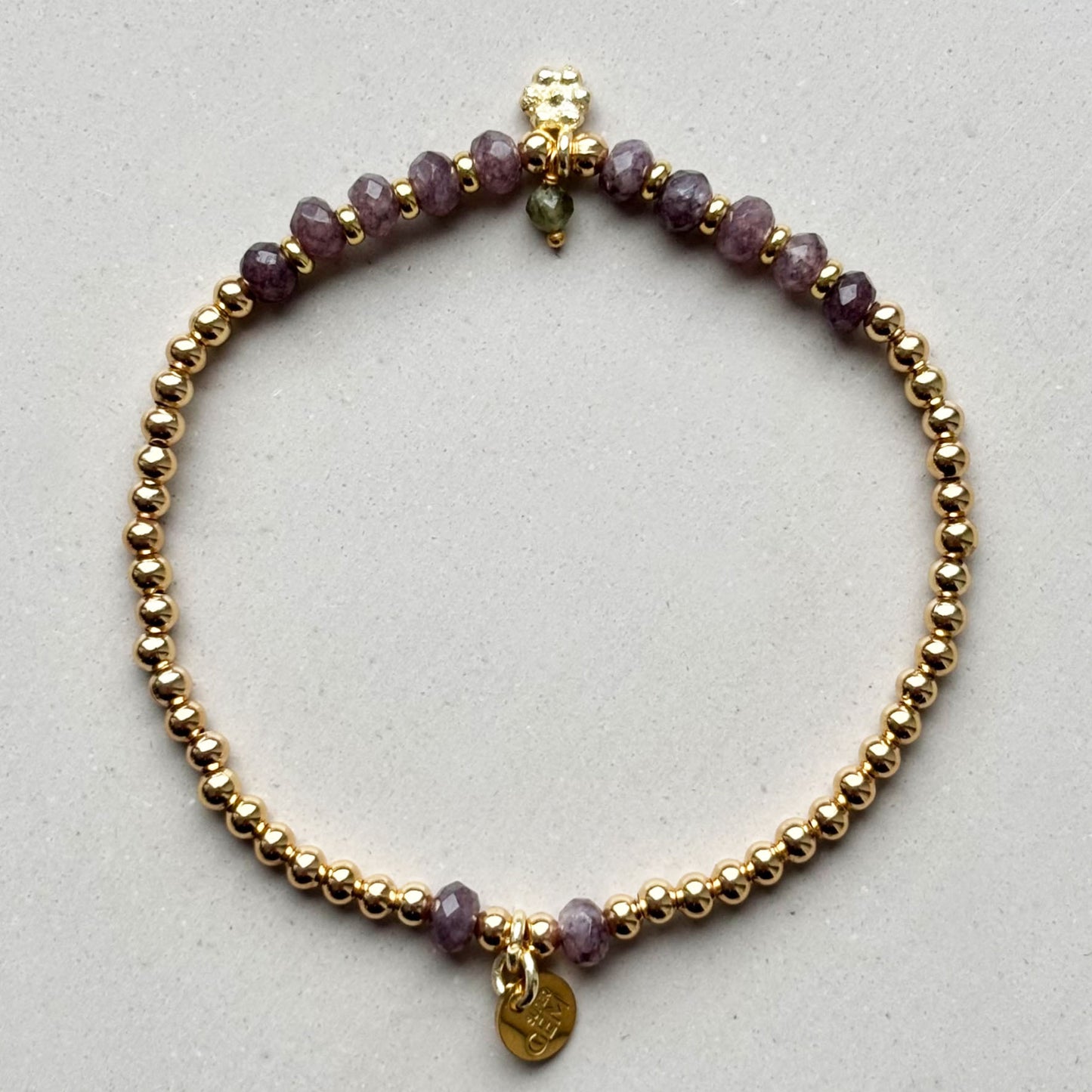 GOLDEN DOTS CHARM DARK GREY