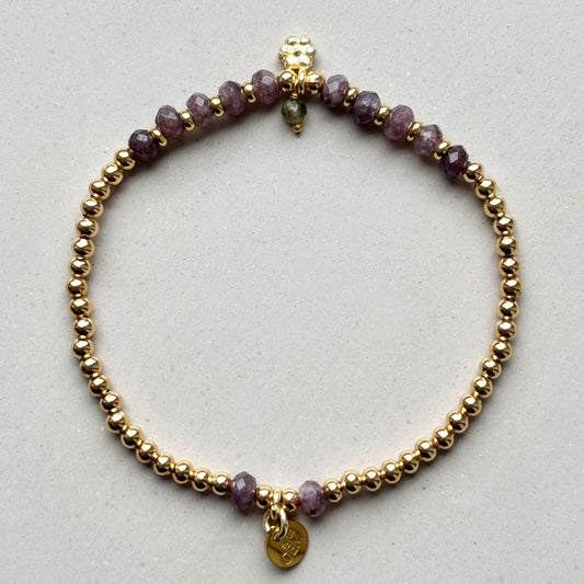 GOLDEN DOTS CHARM DARK GREY