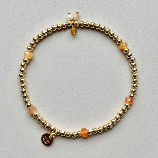 GOLDEN DOTS ORANGE CHARMS