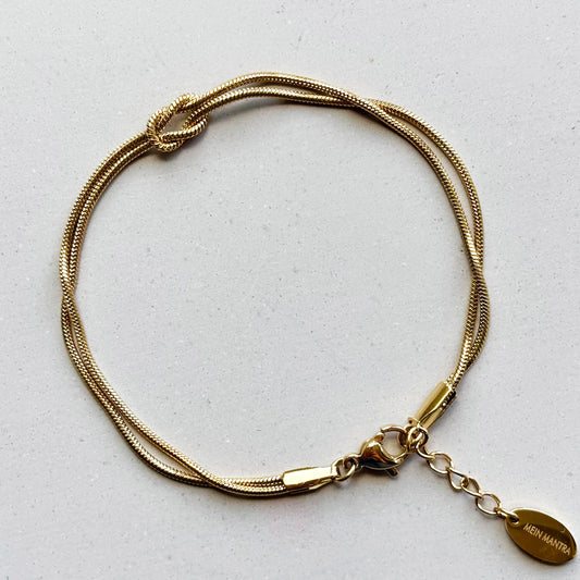 Fine glitter bracelet gold
