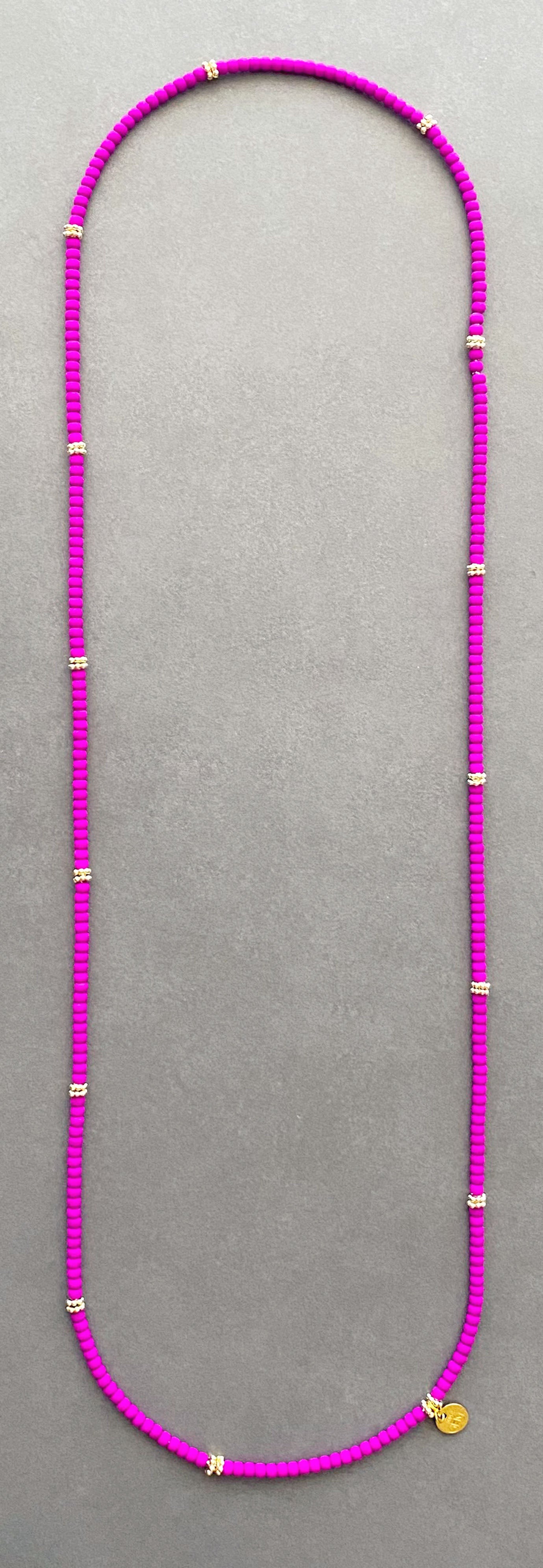 NECKLACE FUCHSIA 80CM