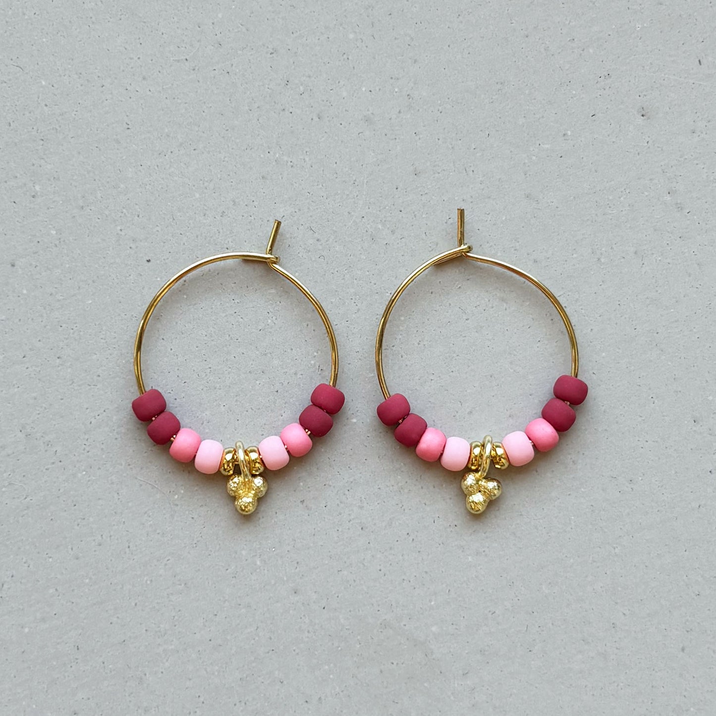 EARRINGS PURPLE WINE