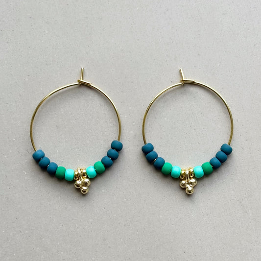 EARRINGS DARK SEA
