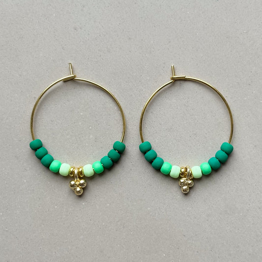 EARRINGS GREEN