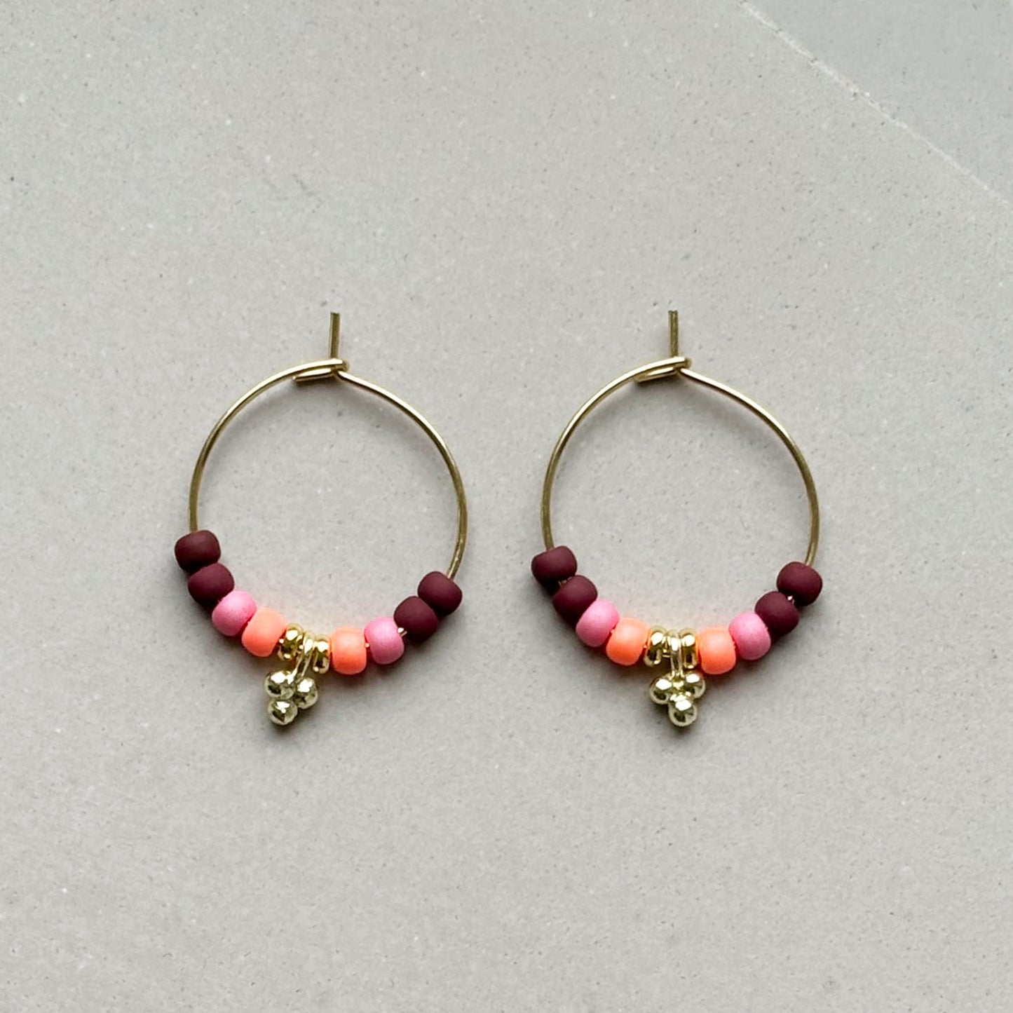 EARRINGS MAROON