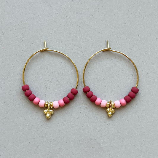 EARRINGS PURPLE WINE