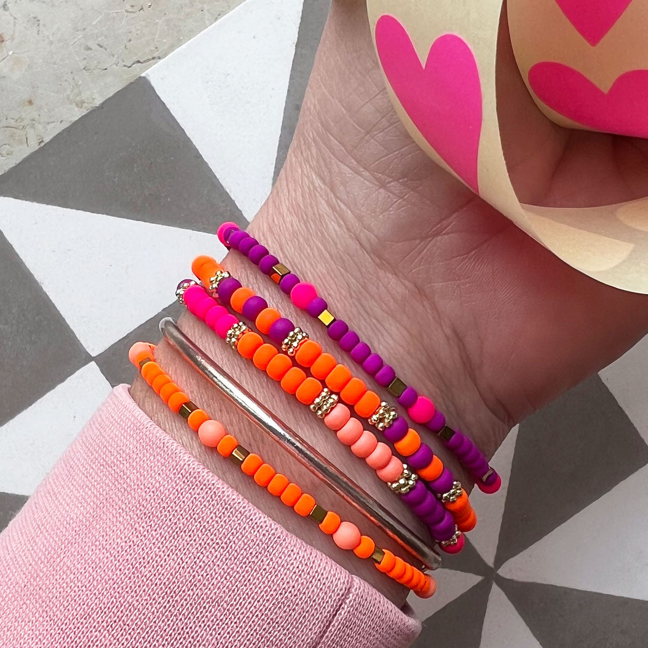 ROC STRIPE ORANGE FUCHSIA
