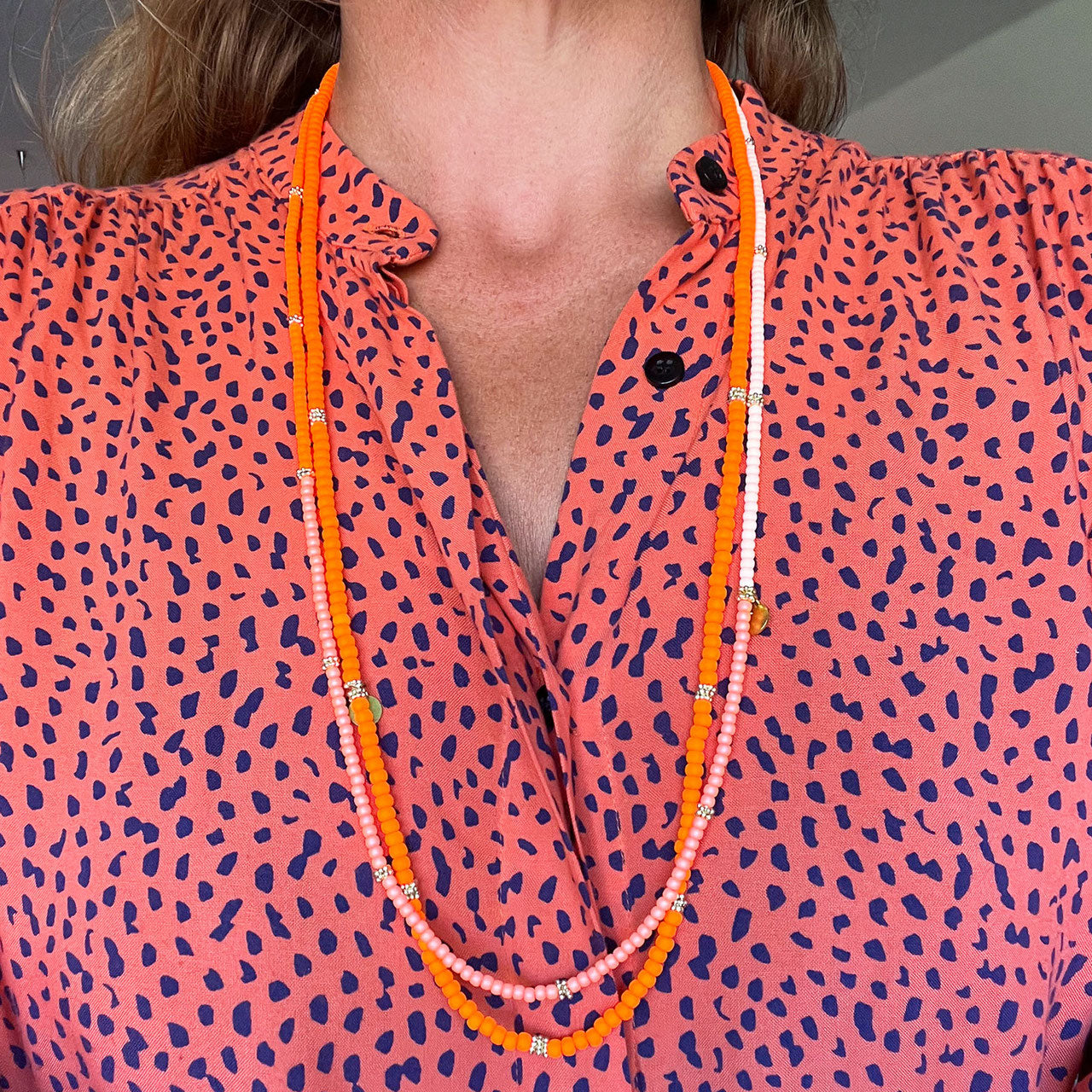NECKLACE ORANGE LOVER